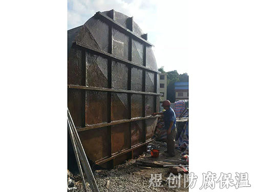 碳鋼制品桶內(nèi)玻璃鋼施工 (1)