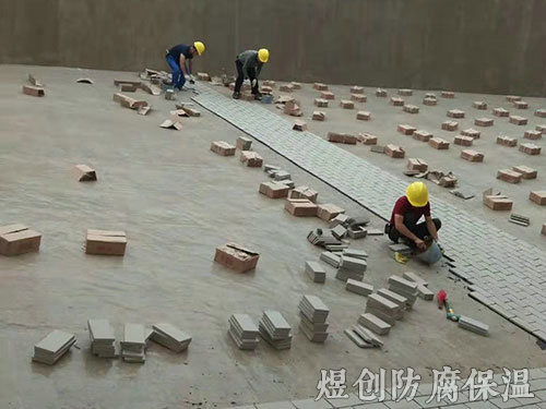 地面襯耐酸瓷板施工 (5)