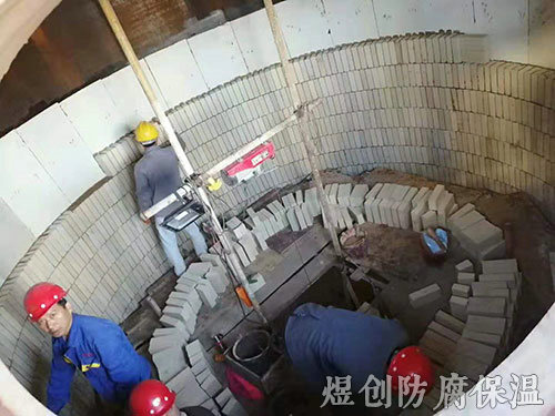 干吸塔，襯磚，球拱，橋拱，格冊(cè)及規(guī)整波紋填料施工 (1)