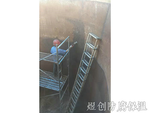 碳鋼制品桶內(nèi)玻璃鋼施工 (3)